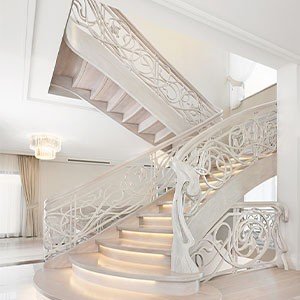 białe schody